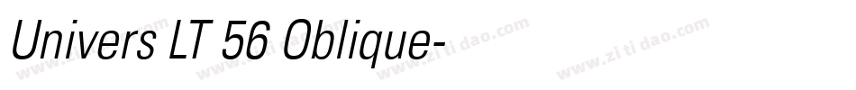 Univers LT 56 Oblique字体转换